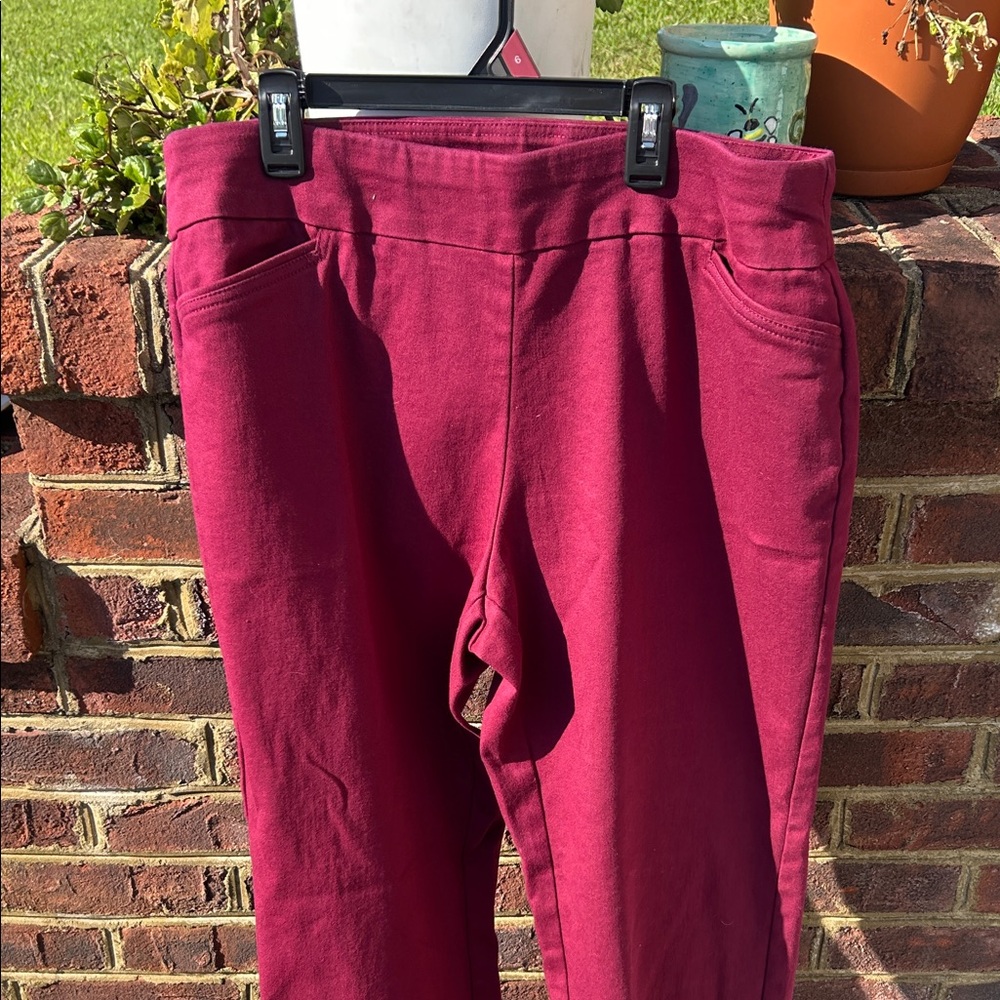 🔥 Croft & Barrow Deep Red Effortless Stretch Pants